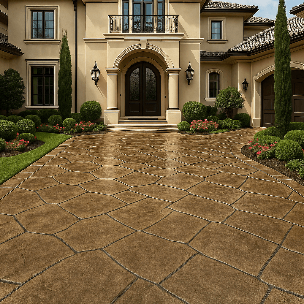 Beautiful stamped concrete patio